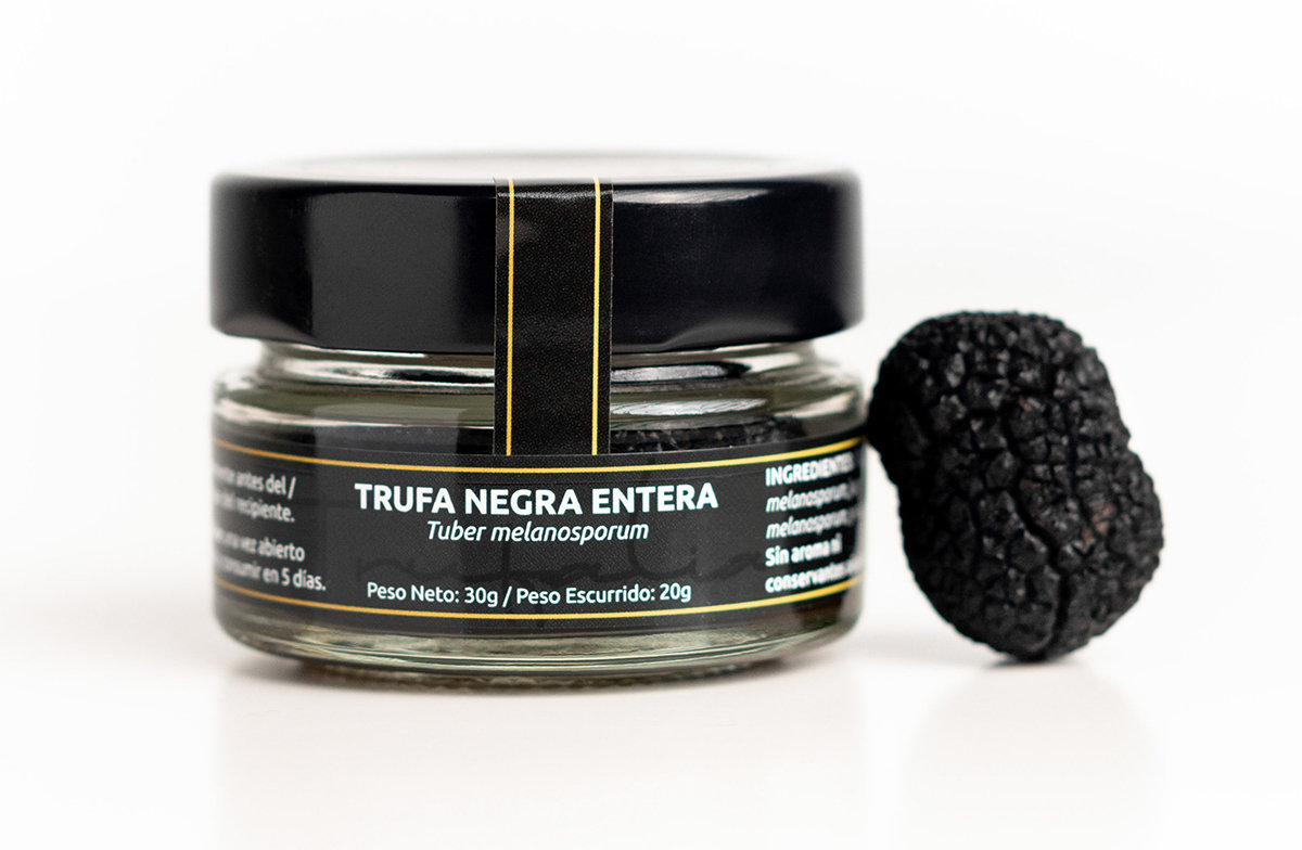 Jar of Trufalia whole preserved black truffle